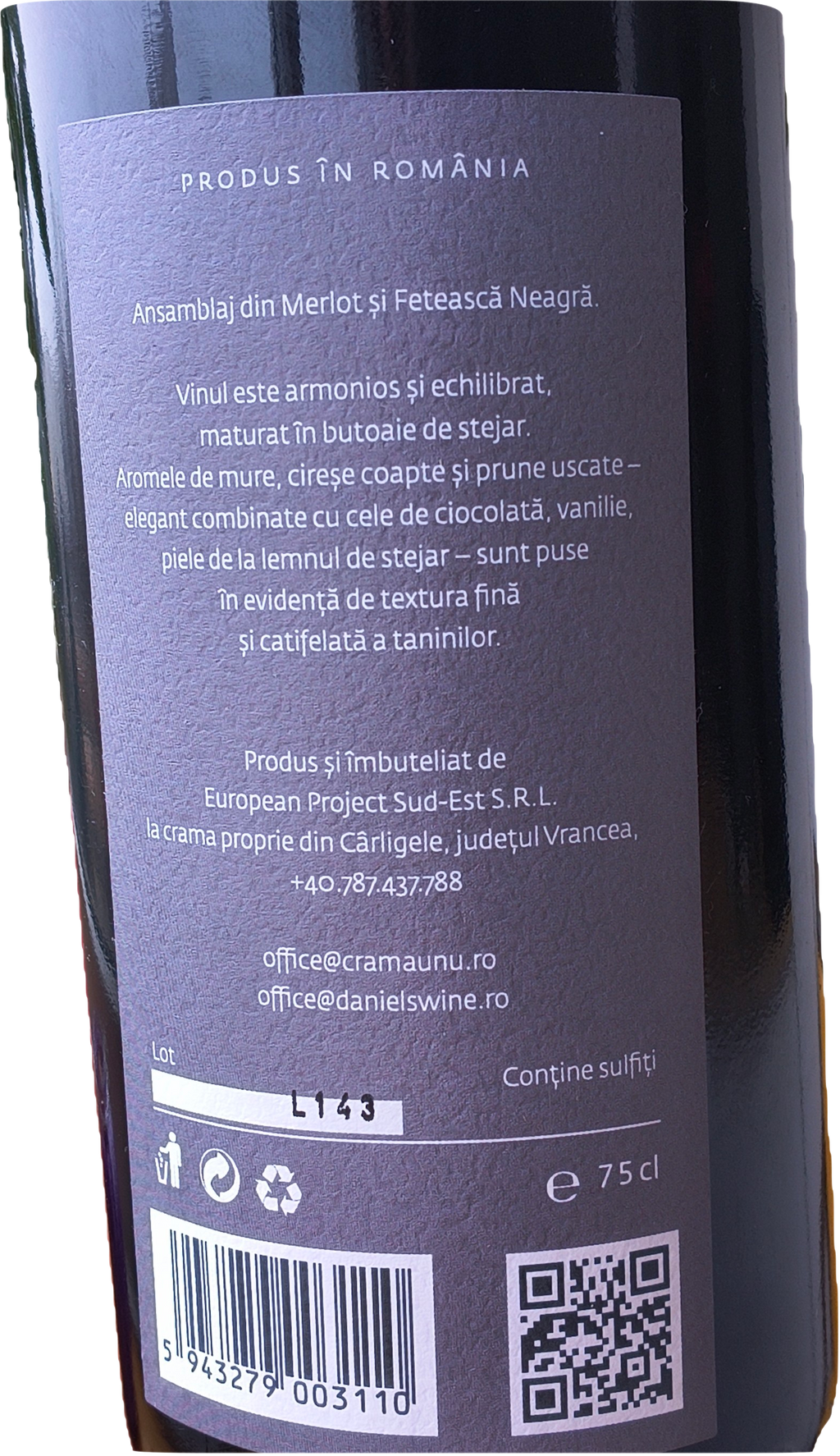 Vin rosu sec George's wine 2020 ,Vrancea ,Romania