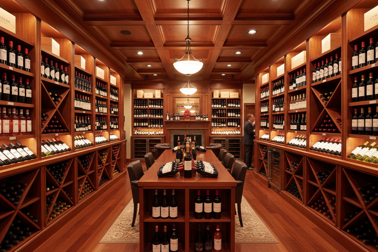 Wine store full of bottels